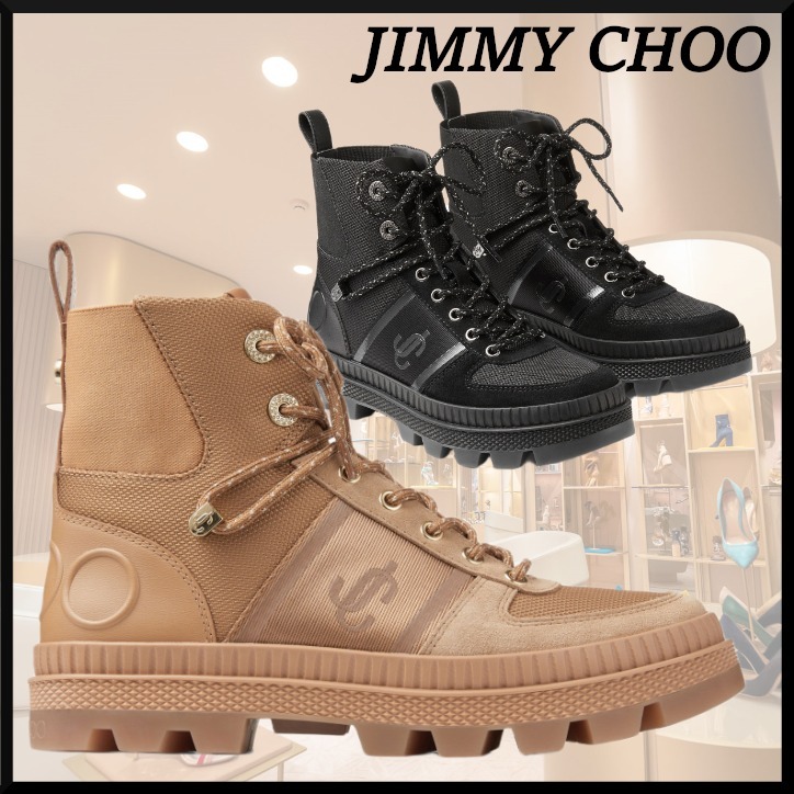 【JIMMY CHOO】ノルマンディー ナイロン&レザー アンクルブーツ
