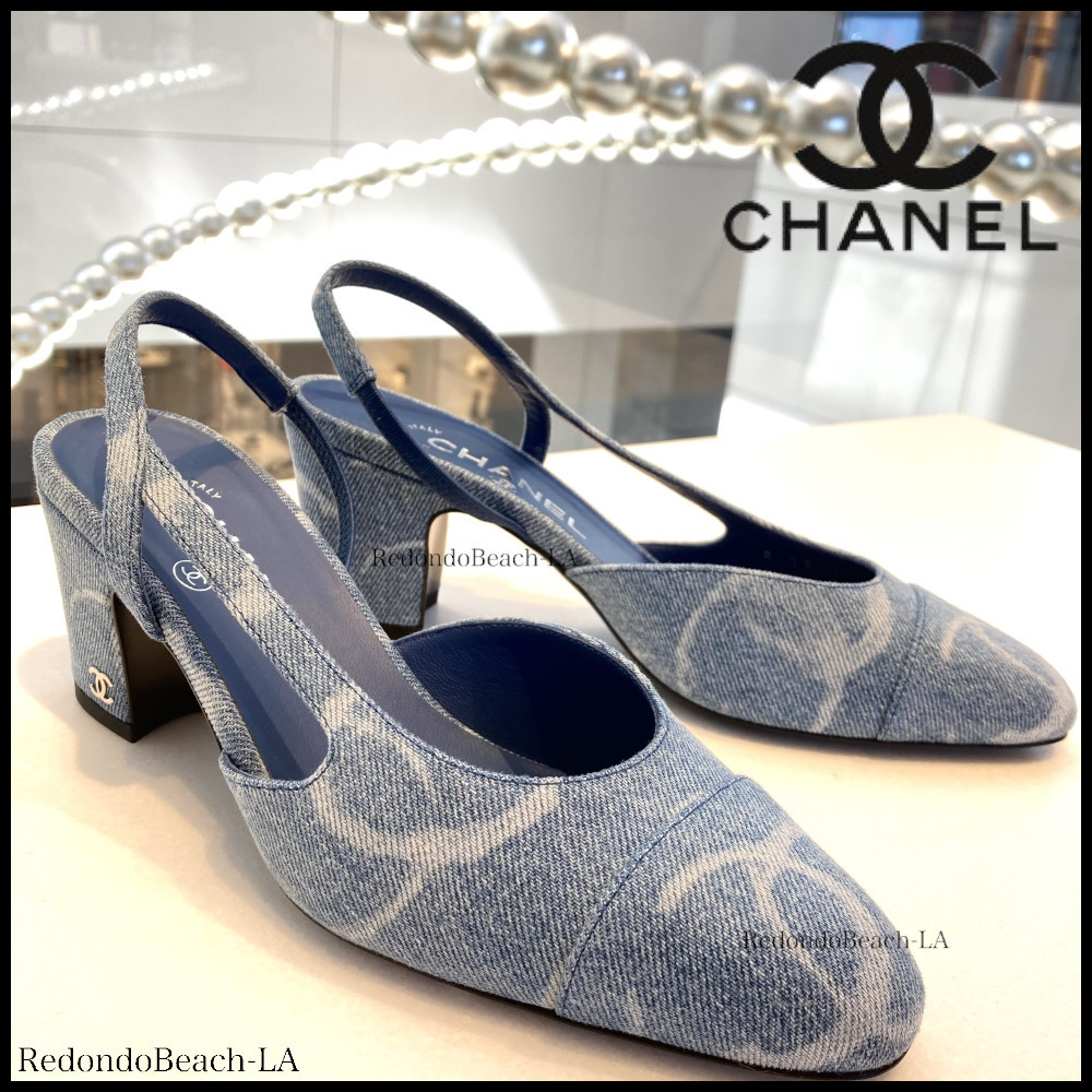 【アートのようなデザインがお洒落】CHANEL★パンプス★デニム