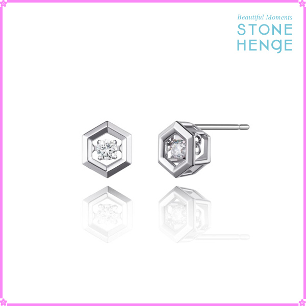 【STONEHENgE】Connection~Silver Dancing Stone Earrings N0150