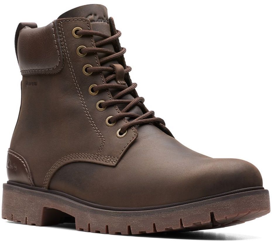 CLARKS GTX ゴアテックス レース ブーツ ブラウン ビジネス