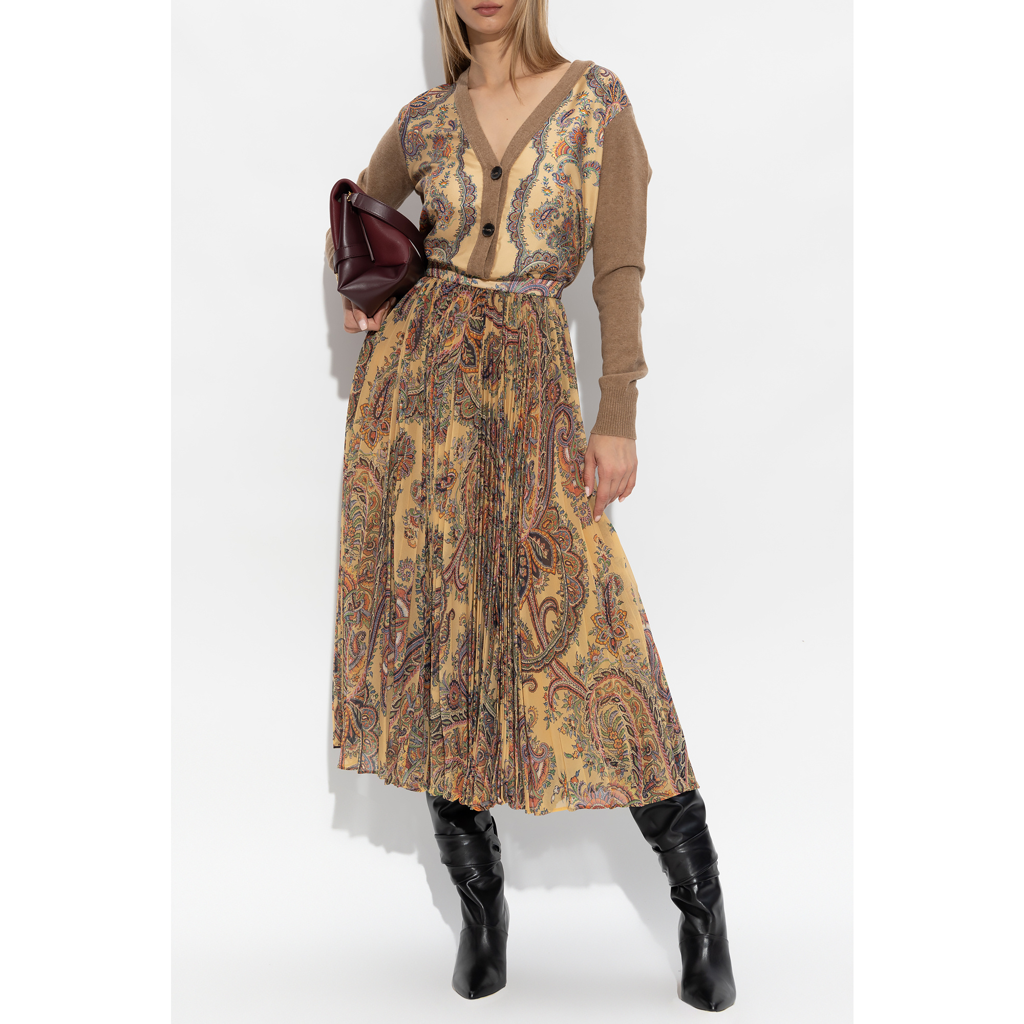 【★日本未入荷★】ETRO ☆ ペイズリー ミディスカート ETRO ペイズリー ミニスカート ベージュ (ETRO/ミニスカート