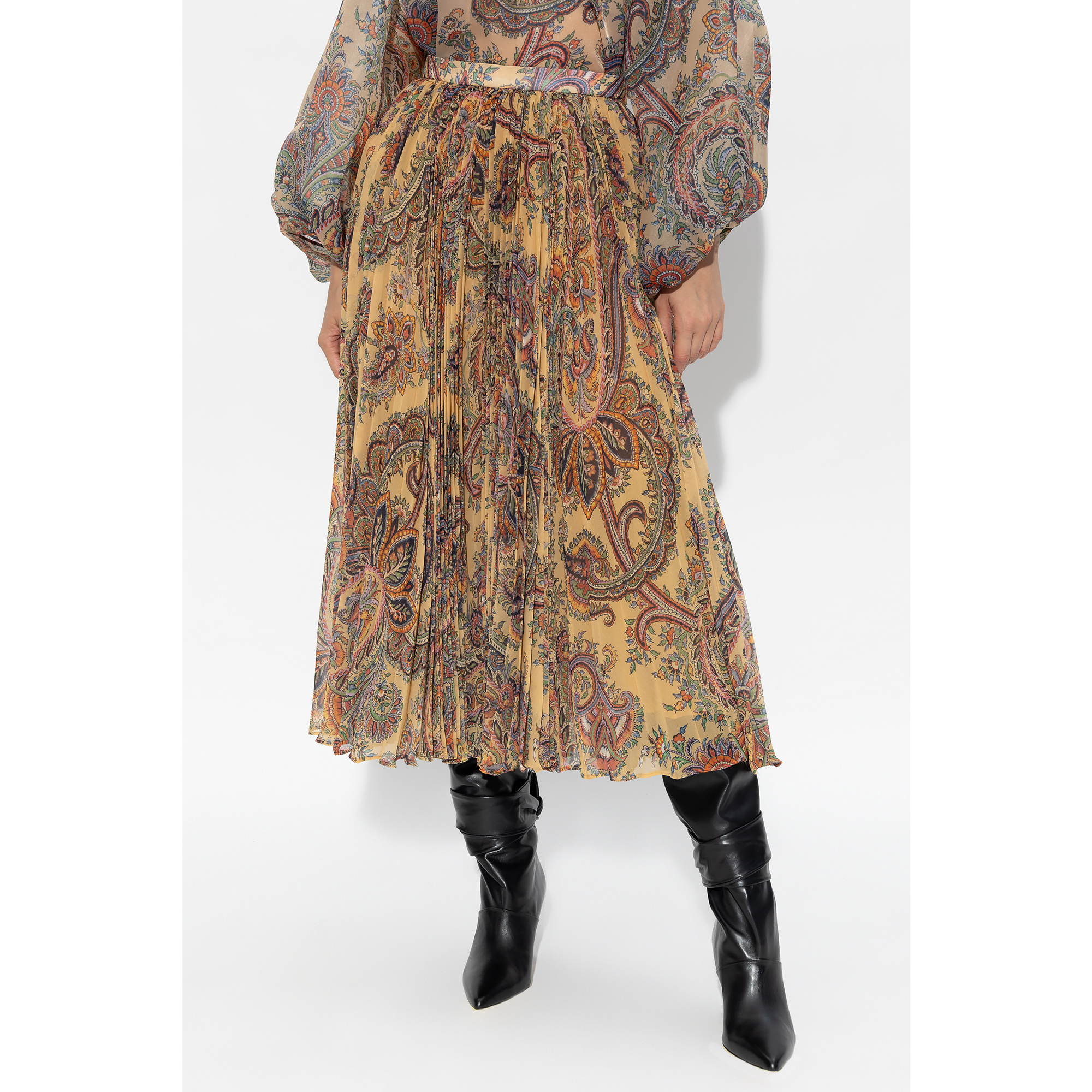 【時を超えた優雅さ】ETRO ペイズリープリント ミディスカート 時を超えた優雅さ】ETRO ペイズリープリント ミディスカート