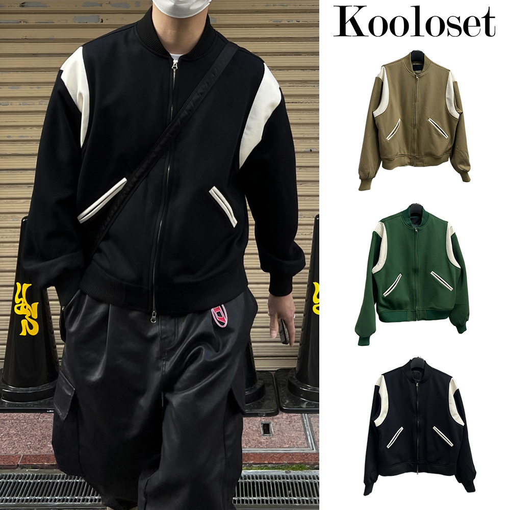 【KOOLOSET】Daily Cotton Varsity Jacket