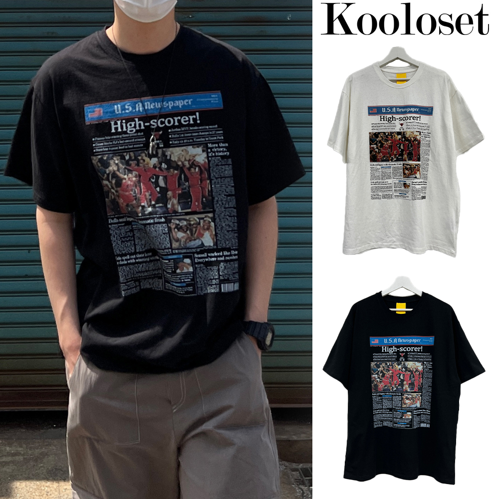 【KOOLOSET】Newspaper Tee