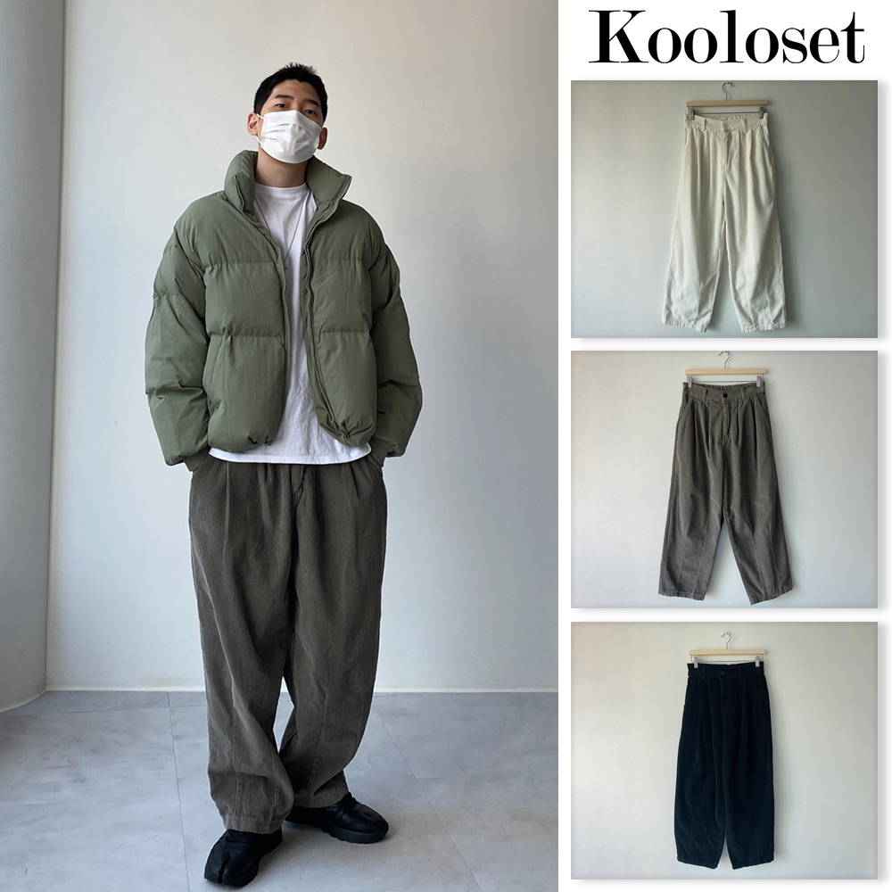 【KOOLOSET】Corduroy Balloon Wide Pants