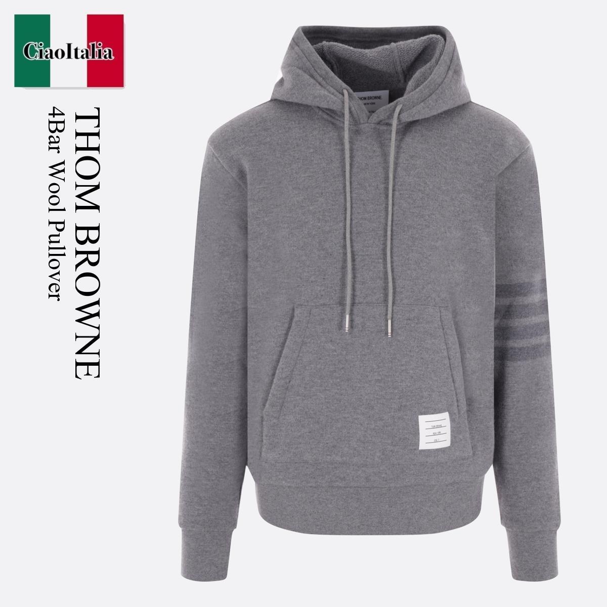 パーカー・フーディ Thom Browne 4Bar Wool Pullover
