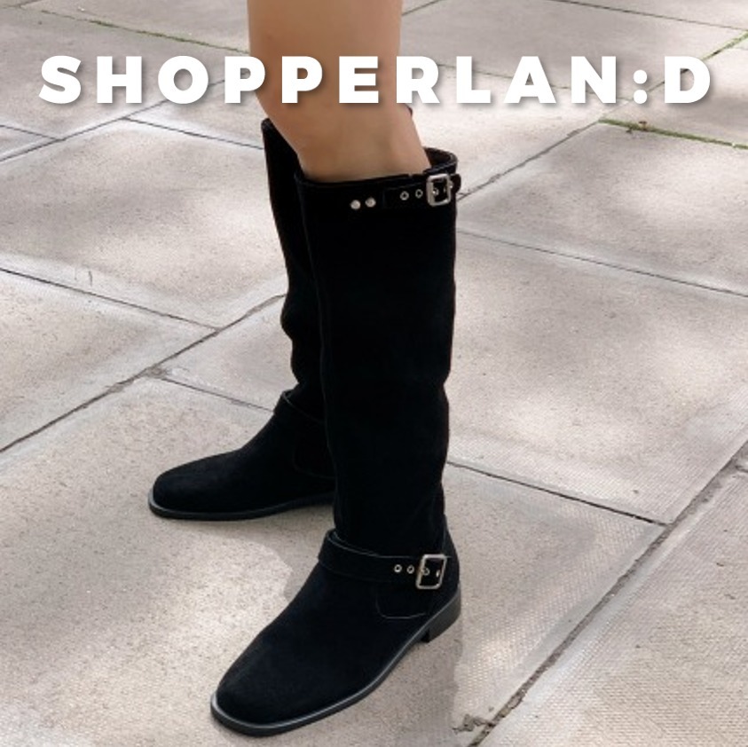 ロングブーツ Belt Suede Long Boots