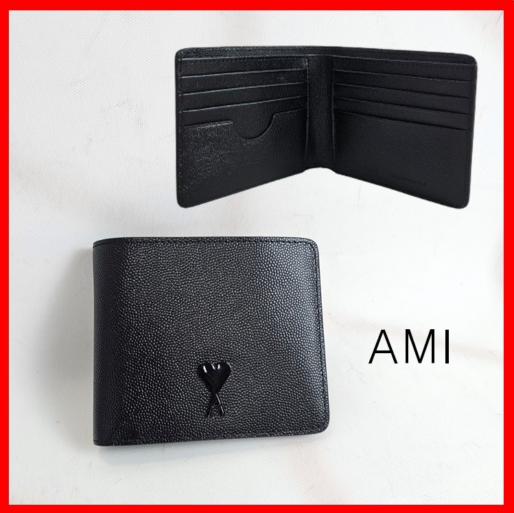 ★韓国の人気★【AMI】★ハートロゴ 折りたたみ財布★関税込★