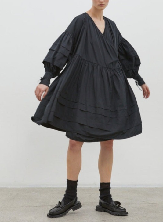 ◆関税込◆CECILIE BAHNSEN Amalie フリルトリム ラップドレス CECILIE BAHNSEN】フリル Amalie ラップドレス【送料関税込