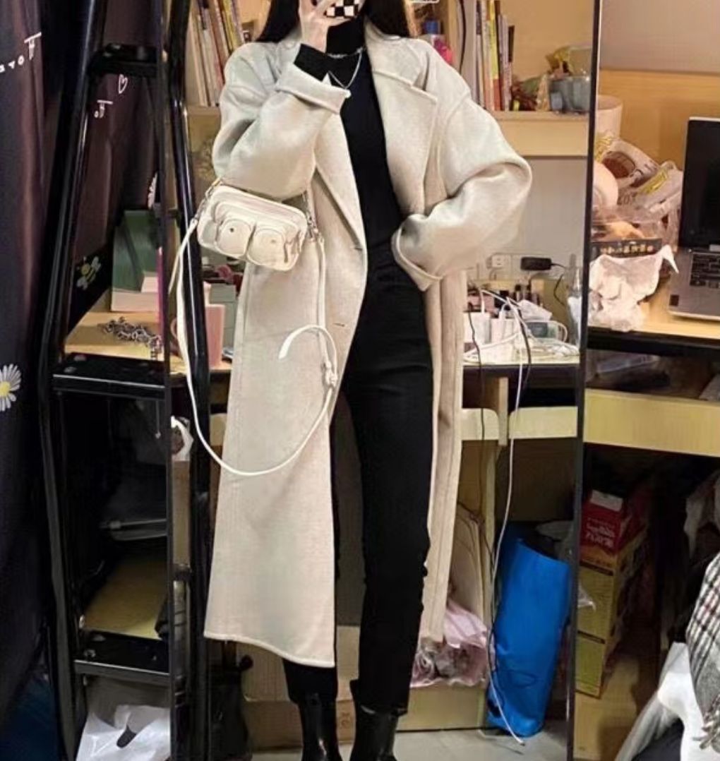 ３色 コート あったか カシミヤ ふわふわ質感 ロング 無地 3色 コート あったか カシミヤ ふわふわ質感 ロング 無地