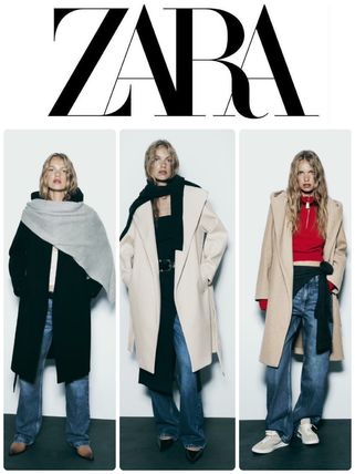 ZARA More Coats SOFT HOODED COAT