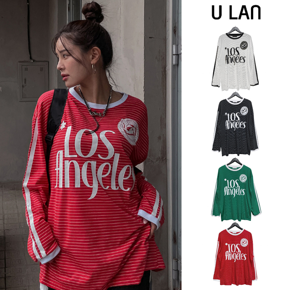 【U LAN】(UNISEX) Universe line dangara long sleeve