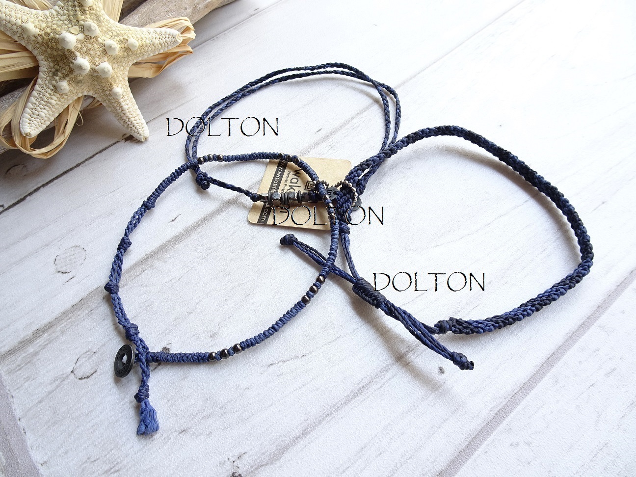 wakami アンクレット / Black Sea (Navy blue) Anklet 3本セット wakami アンクレット / Black Sea (Navy blue) Anklet 3本セット