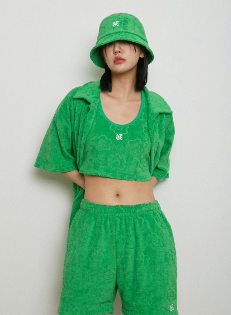 ☆送料 関税込☆A PIECE OF CAKE★Flower Bear Terry bucket hat ☆人気☆【A PIECE OF CAKE】☆Flower Bear Terry bucket ha.t☆