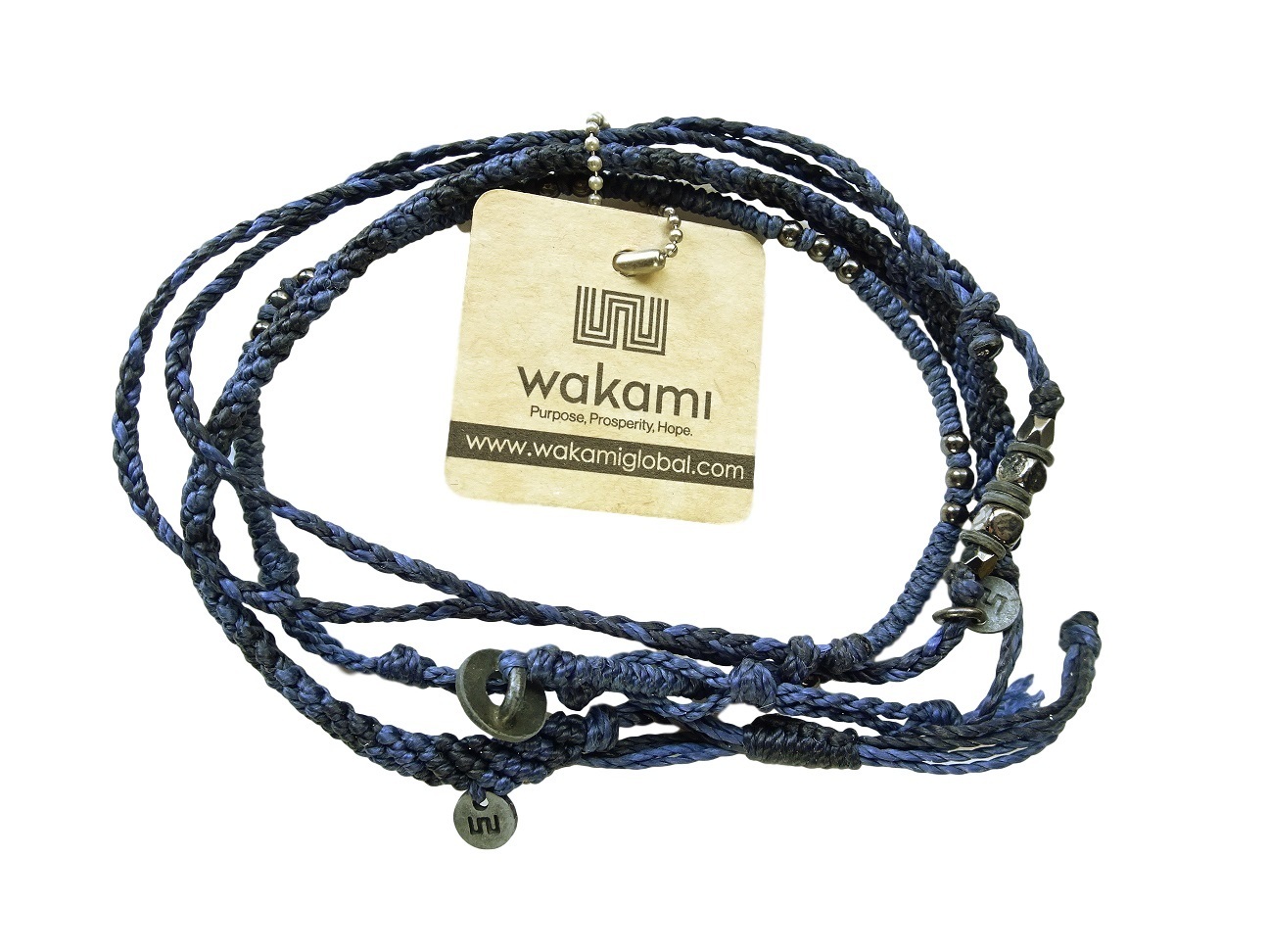 wakami アンクレット / Black Sea Anklet 3本セット - Navy