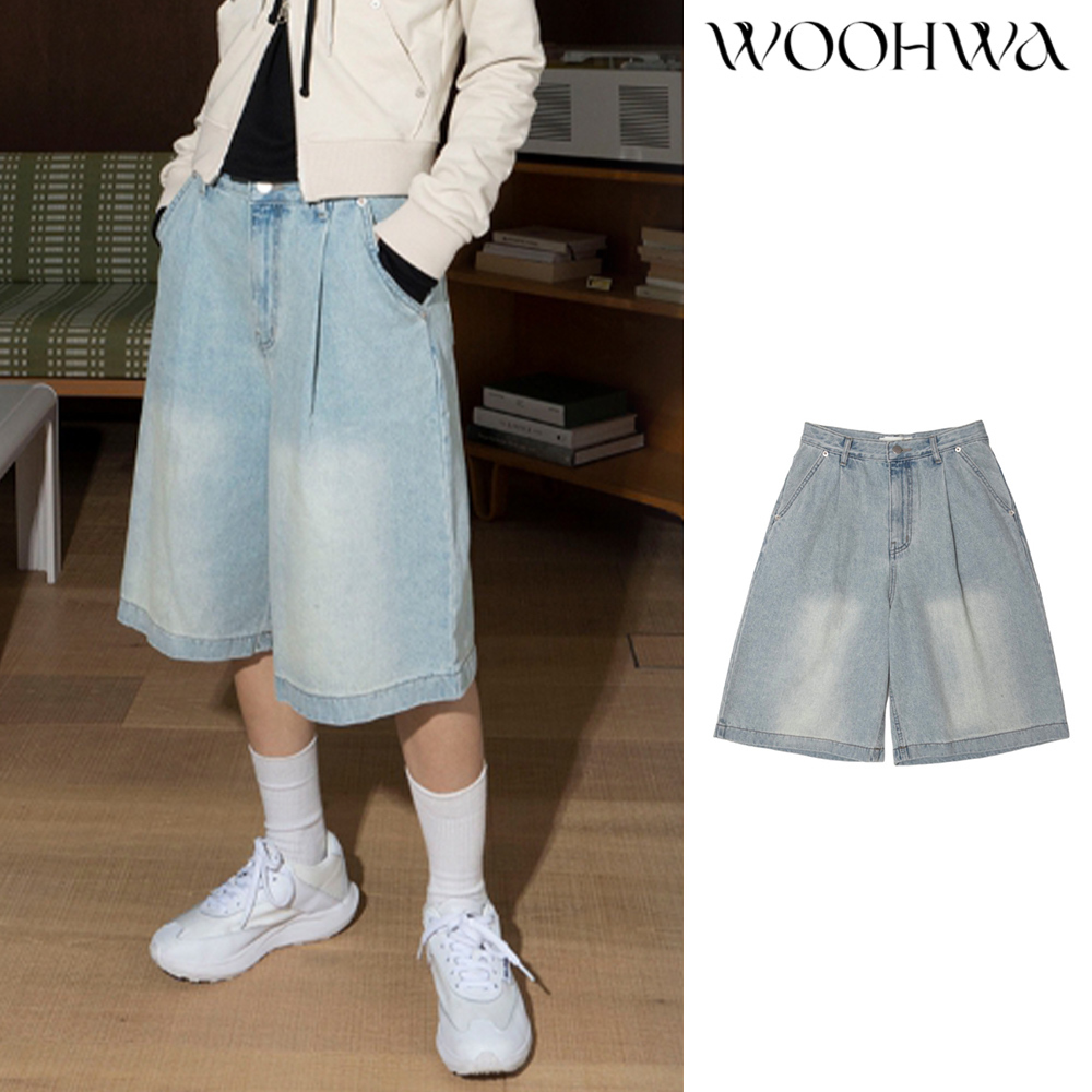 【WOOHWA】LIGHT BLUE BERMUDA DM PT