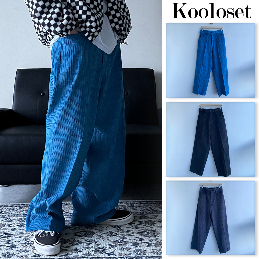 【KOOLOSET】Big Corduroy Wide Pants