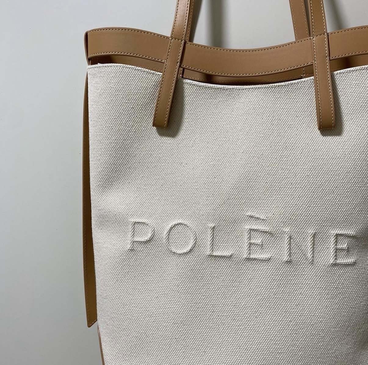 A4収納可♪【POLENE】レザー＆キャンバス《Ilo》トートバッグ
