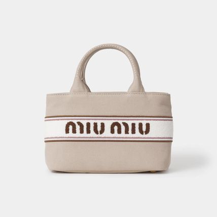 MiuMiu Totes Street Style Plain Skater Style Totes