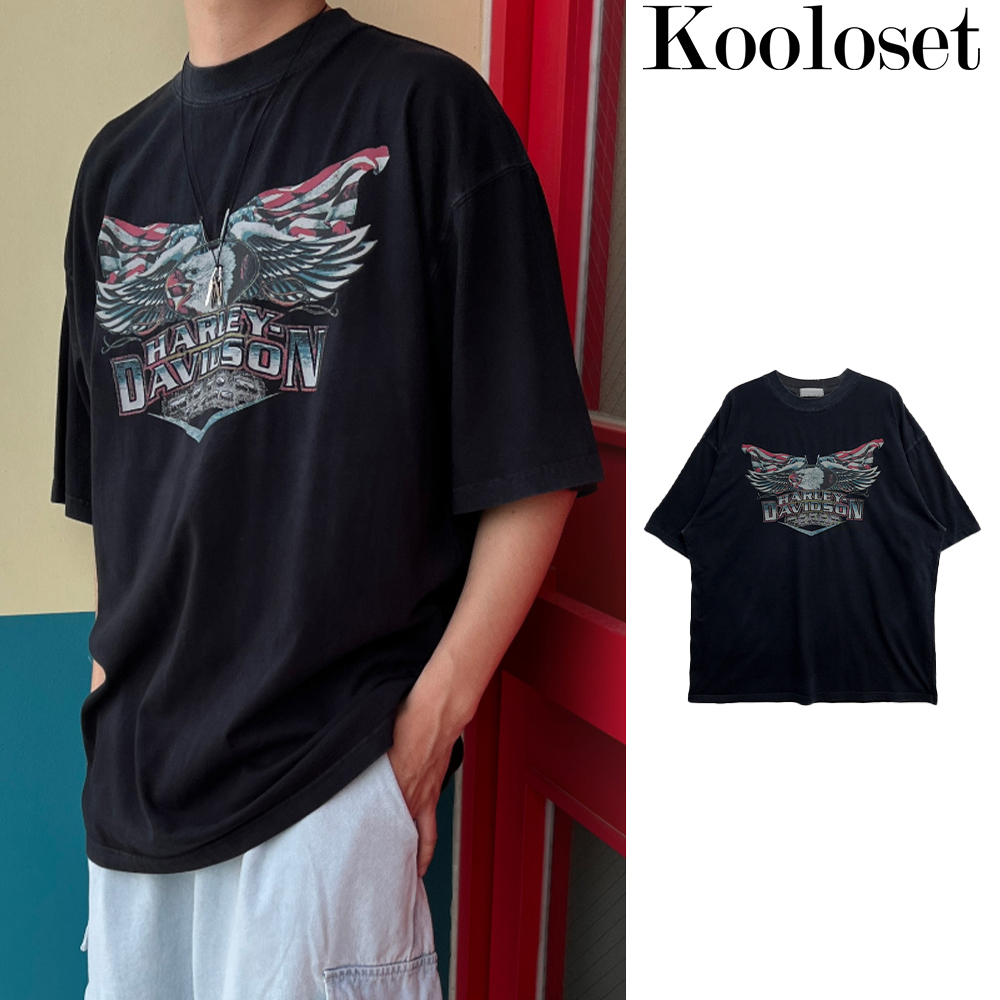 【KOOLOSET】Harley Stars Washing Box Tee