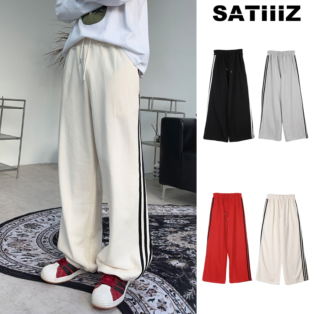 【SATIIIZ】Alope track wide sweatpants