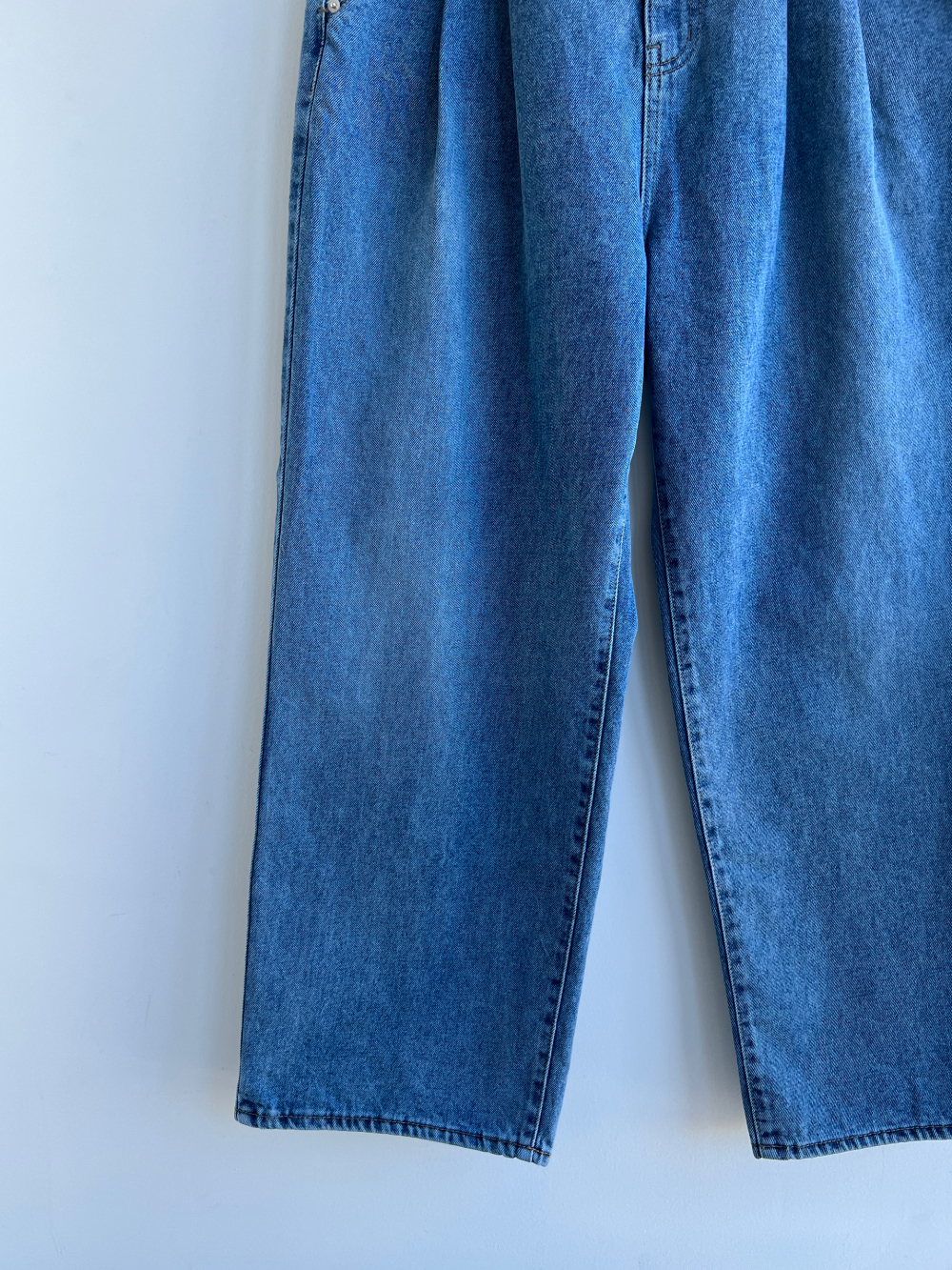 KOOLOSET】Scope Two Tuck Wide Denim