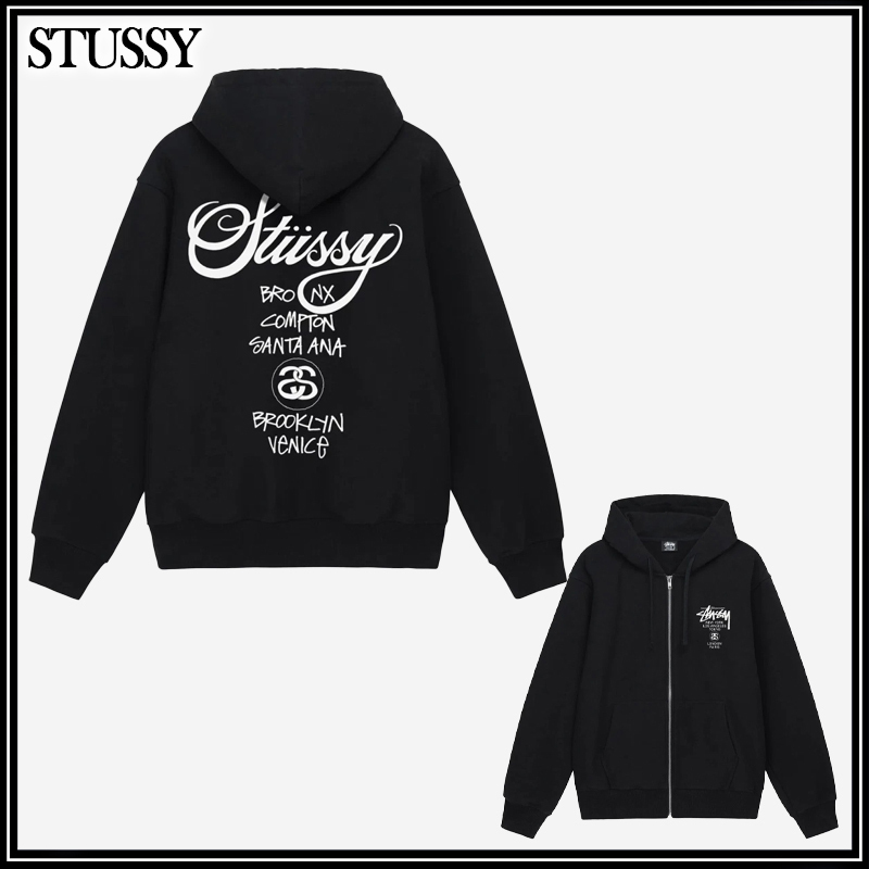 ★STUSSY★WORLD TOUR ZIP HOODIE 2023 フーディ★追跡可