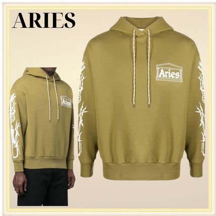 ARIES Hoodies Street Style Long Sleeves Cotton Logo Hoodies