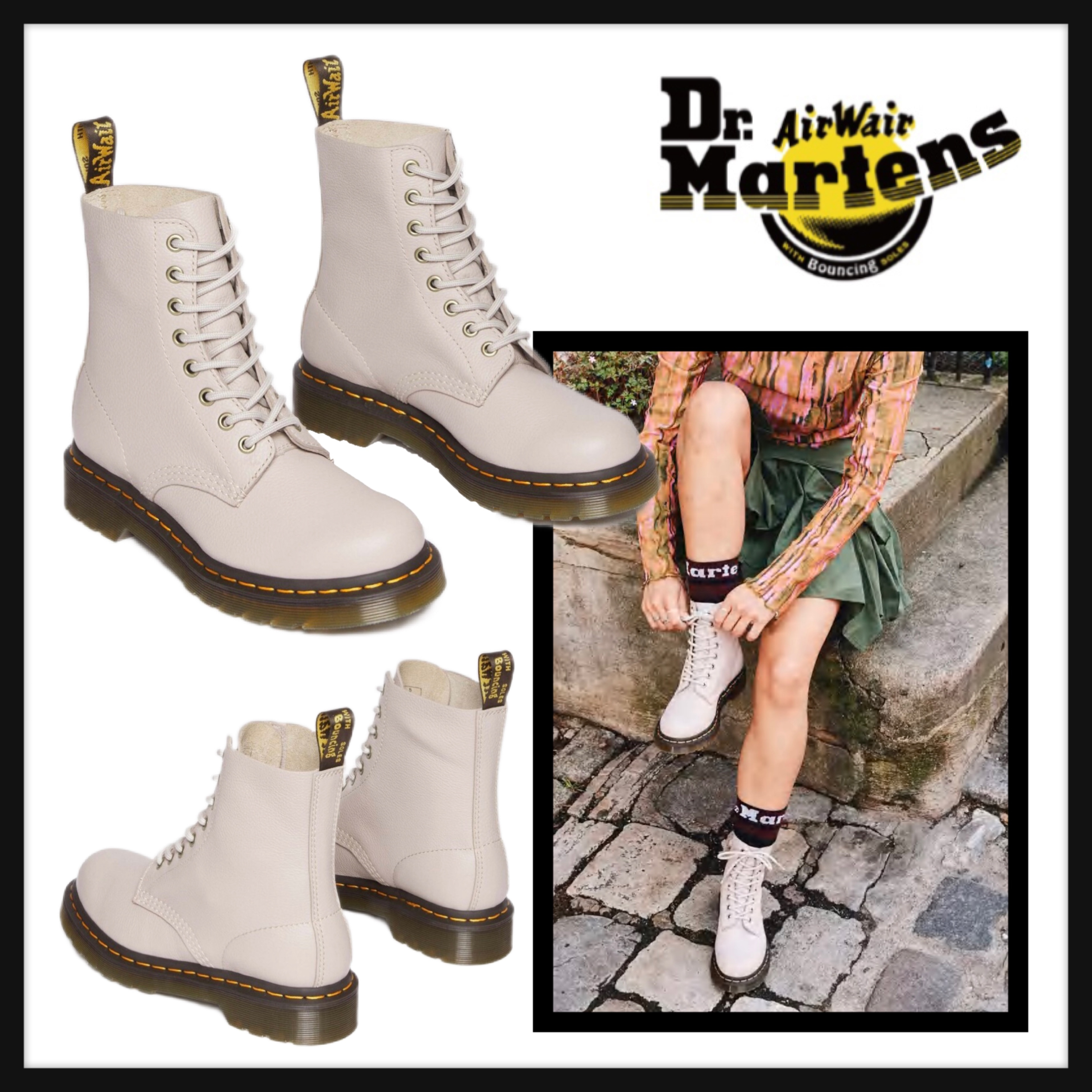 【Dr.Martens】1460 パスカル 8ホール ブーツ VINTAGE TAUPE