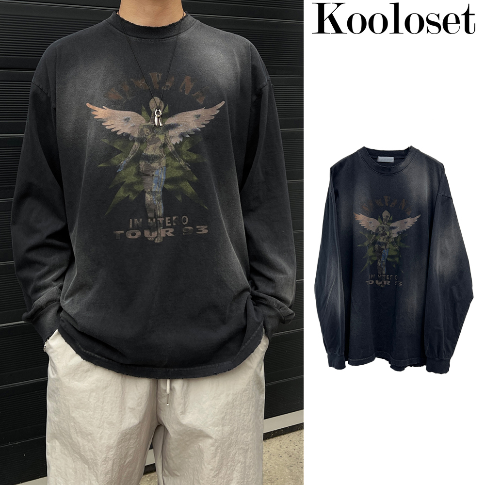【KOOLOSET】Vintage Dirty Nirvana Long Sleeve