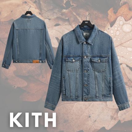 KITH NYC Denim Unisex Street Style Cotton Front Button Denim