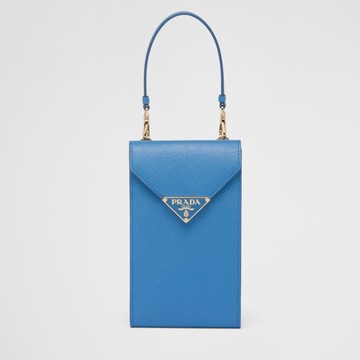 話題】PRADA◇レザー スマホバッグ ショルダーストラップ ロゴ