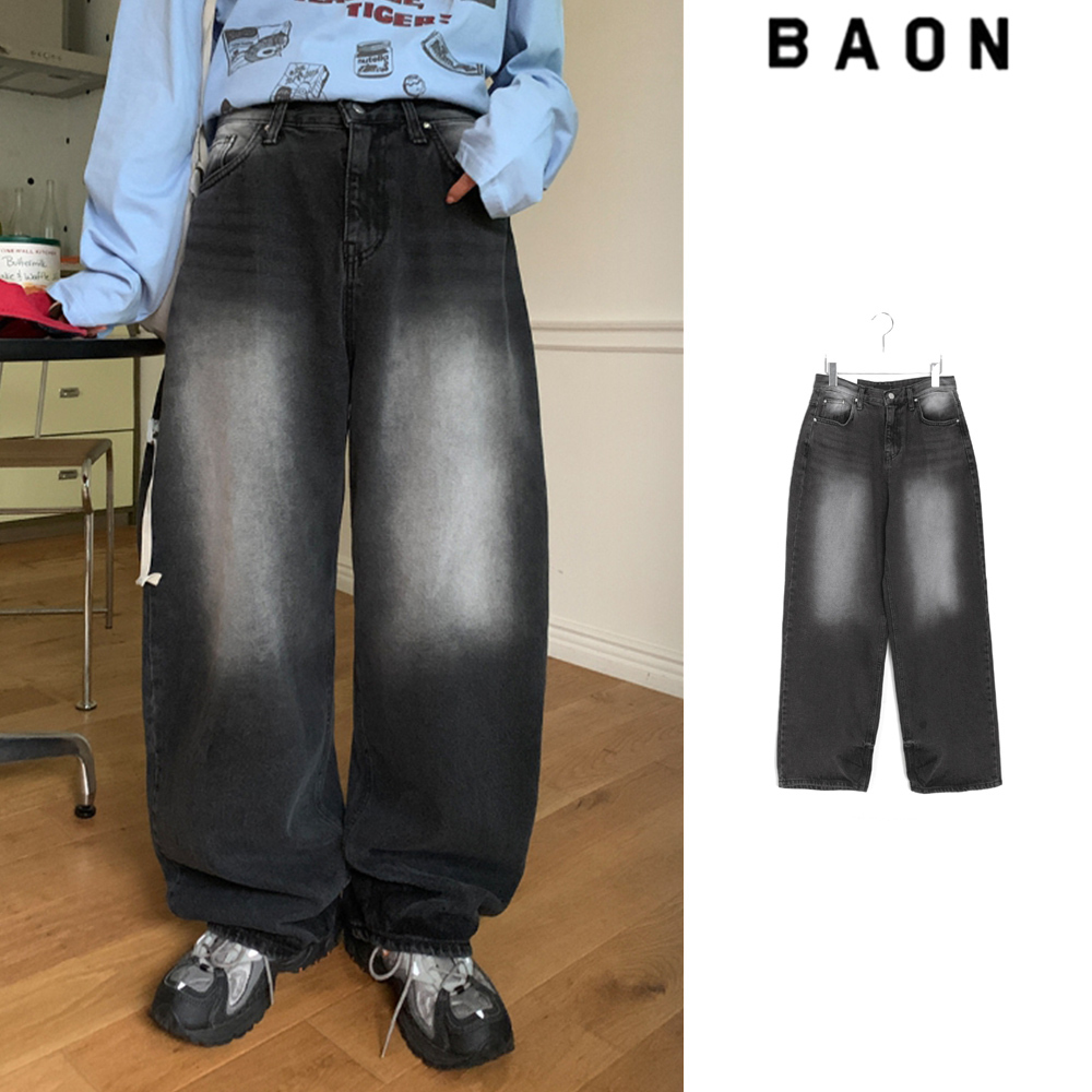 【BAON】Purdin Black Blue Washing Denim Pants
