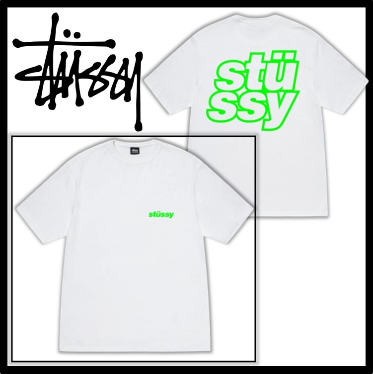 ★関税込★Stussy★STUSSY STACKED TEE★ Tシャツ★White★