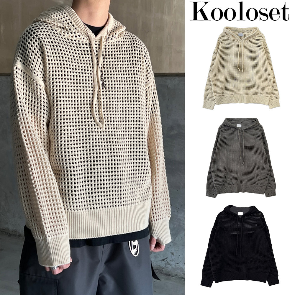 【KOOLOSET】Pong Mash Hood Knit