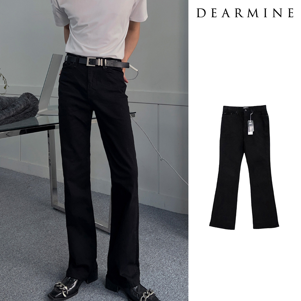 【DEARMINE】Sensual Bootcut Black Pants