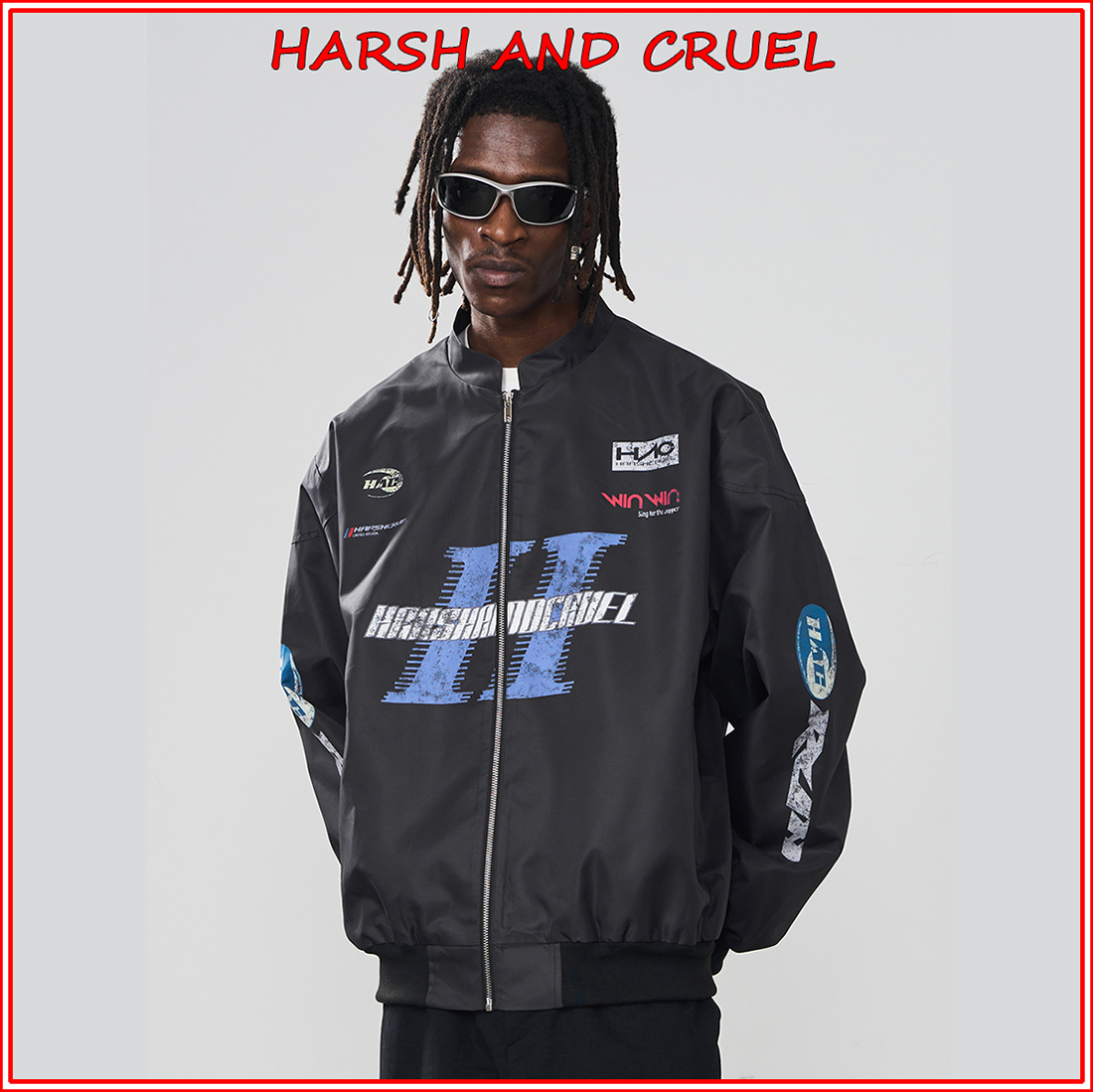 HARSH AND CRUEL ジャケット ロゴ ストリート かっこいい 人気