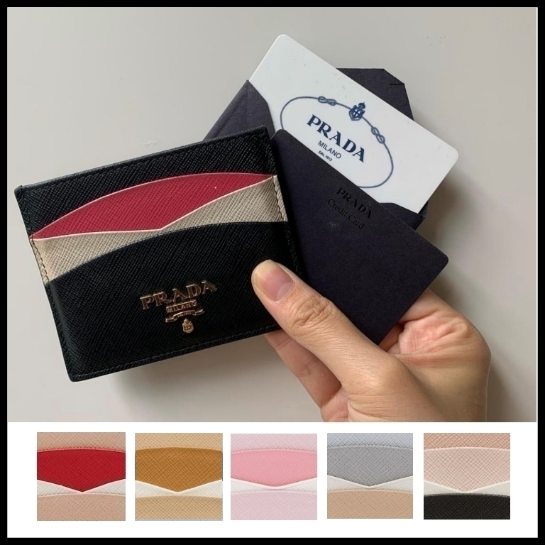 PRADA】プラダ 人気 ロゴ サフィアーノレザー カードホルダー