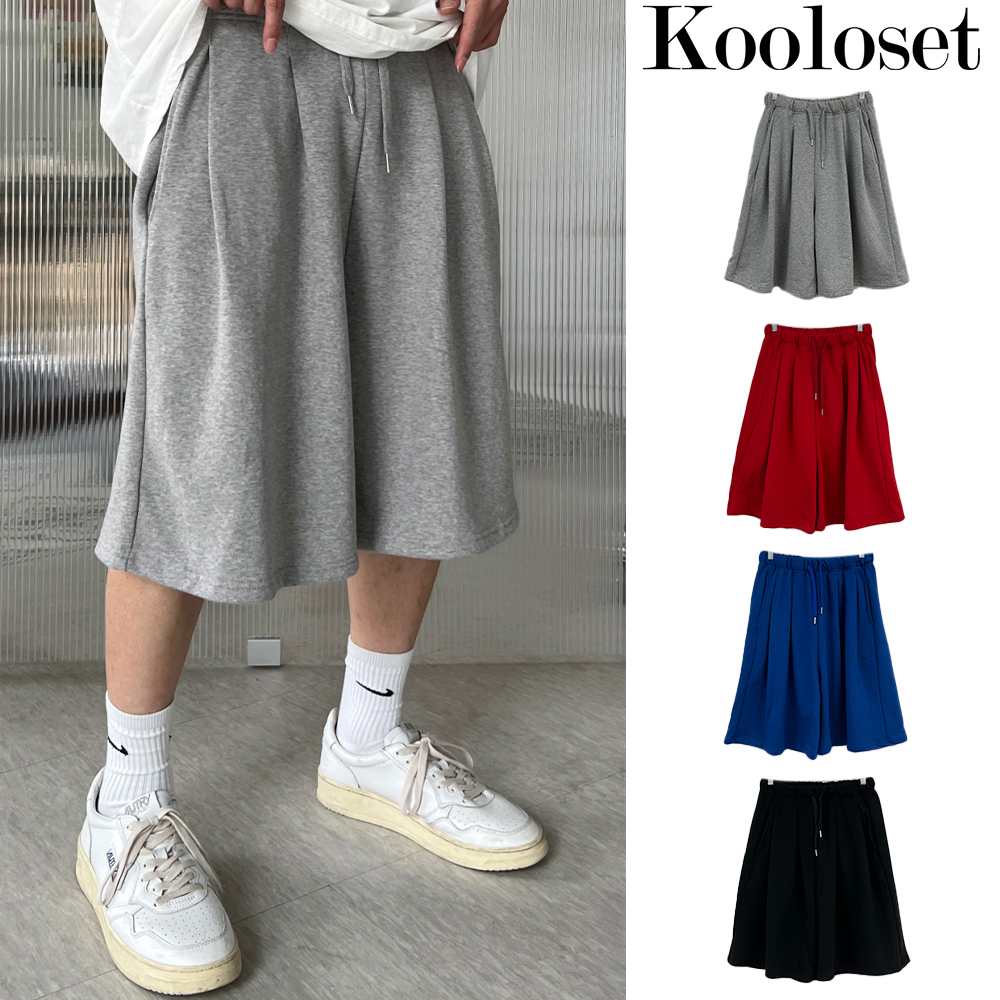 【KOOLOSET】Two-Tuck Bermuda Sweatpants