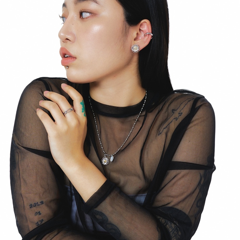 ネックレス・ペンダント WANDERING YOUTH Daisy Combination Ball Chain Necklace BMY201 seventeen ウジ 着用 Daisy Combi Ball Chain Necklace
