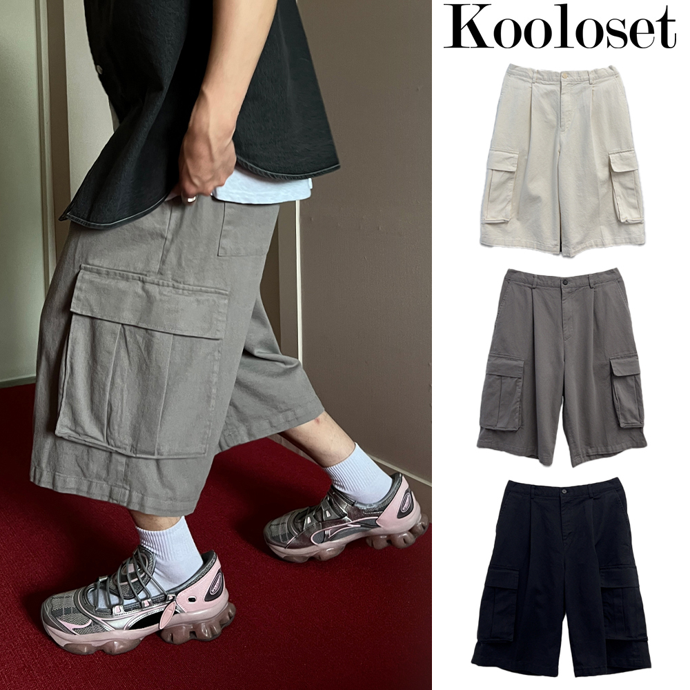 【KOOLOSET】Work Cargo Bermuda Pants