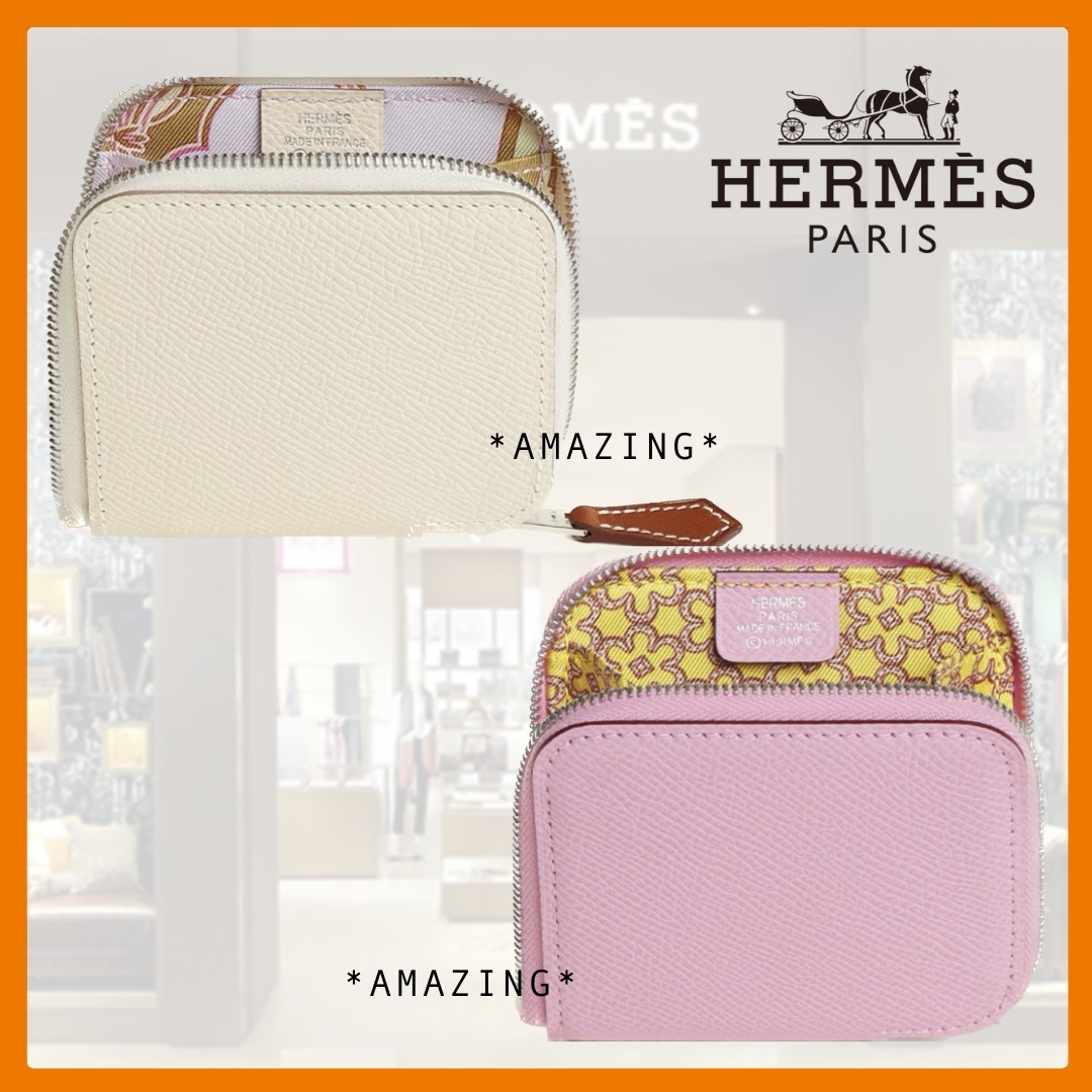【上品で可愛い♪】HERMES財布 シルクイン コンパクト