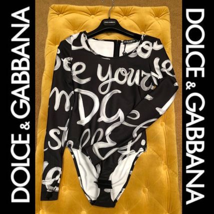 Dolce & Gabbana More Tops Crew Neck Monogram Casual Style Blended Fabrics Street Style