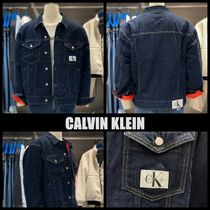 Calvin Klein CALVIN KLEIN JEANS Street Style Plain Logo Denim