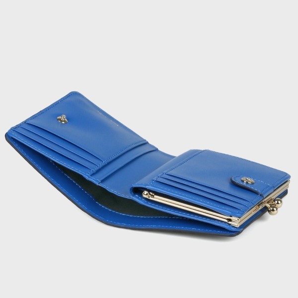 Paul Smith】デイジー柄が素敵☆型押しレザー がま口財布 (Paul