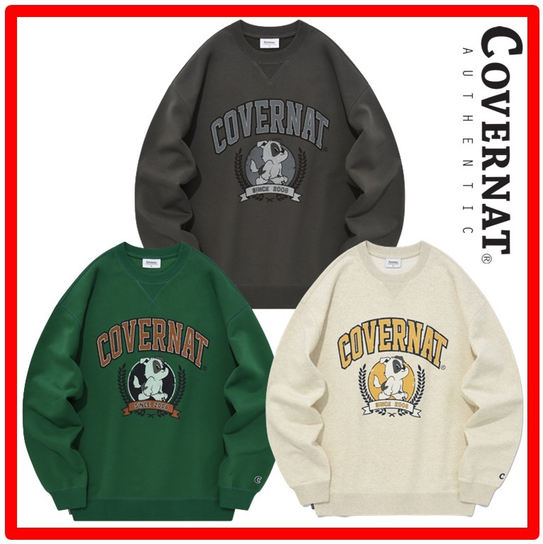 ★韓国の人気★【COVERNAT】★BORDER COLLIE SWEATSHIR.T★