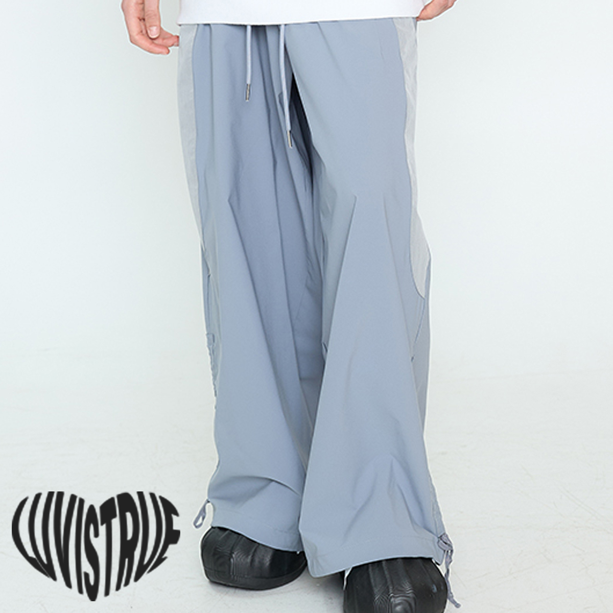 ★LUVISTRUE★CH CURVED NYLON PANTS(GRAY)★正規品/直送料込