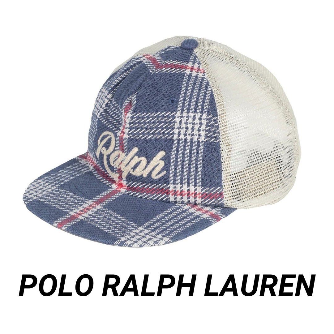 ◆POLO RALPH LAUREN◆EMBROIDERED PLAID TRUCKER CAP 送料込