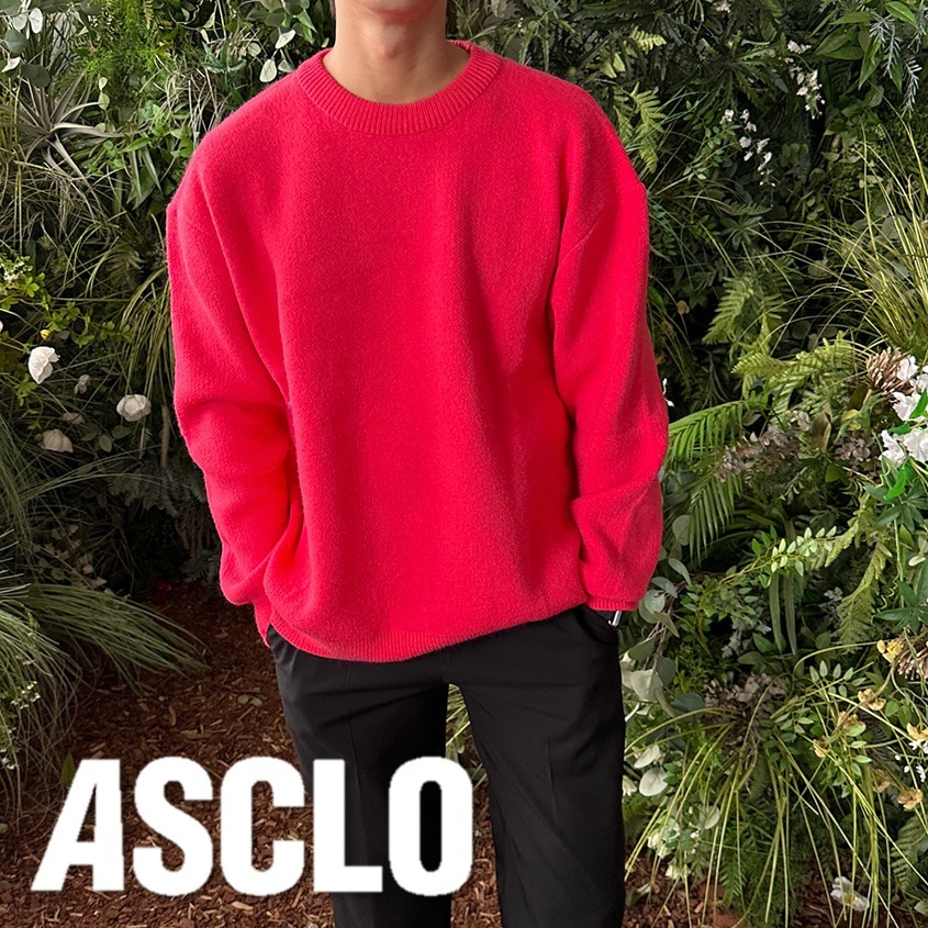 ニット・セーター ASCLO Anti Filling Mohair Knit (8color)