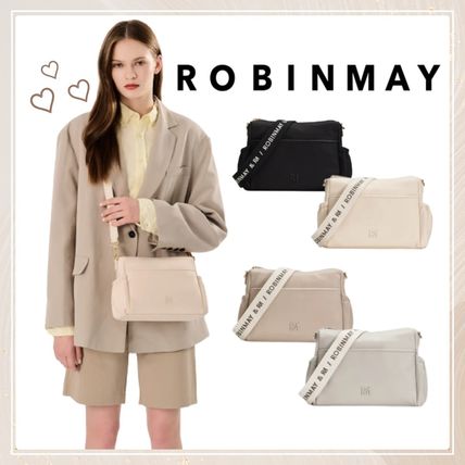 ROBINMAY Shoulder Bags Casual Style Nylon 2WAY Crossbody Formal Style  Logo